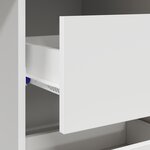 vidaXL Bureau blanc d'écriture Blanc MDF Moyen Rangement
