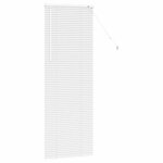vidaXL Store de Fenêtre avec des rideaux Manuel Blanc Aluminium