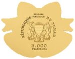 Pièce de monnaie en Or 3000 Francs g 0.031 (1/1000 oz) Millésime  CHRISTMAS BELLS 1/1000