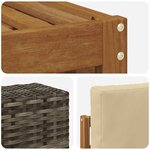 vidaXL Ensemble de canapés d'extérieur 6 pc Naturel et Beige Polyester