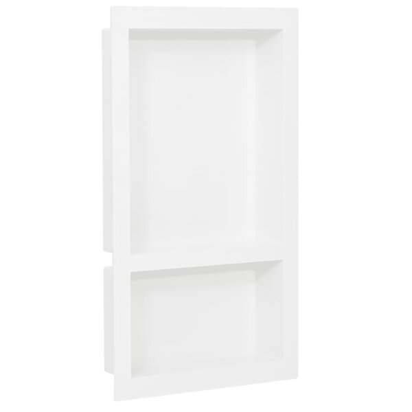 vidaXL Niche de douche avec 2 compartiments Blanc brillant 41x69x9 cm