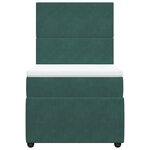 vidaXL Sommier à lattes de lit et matelas Vert foncé 80x200 cm Velours
