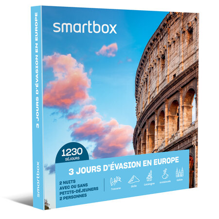 SMARTBOX - Coffret Cadeau 3 jours d'évasion en Europe -  Séjour