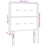 Tête de lit capitonnée bleu foncé 80 cm en velours