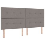 vidaXL Têtière LED taupe de 100 cm en tissu