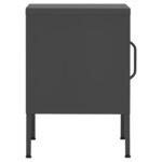 vidaXL Table de chevet Anthracite 35x35x51 cm Acier