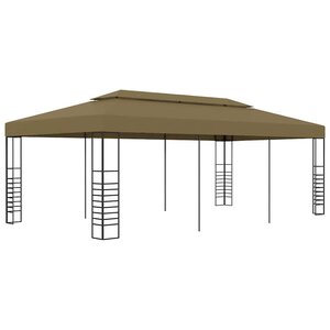 vidaXL Belvédère 6x3x2 7 m Taupe 180 g/m²
