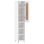 vidaXL Buffet haut Blanc 34 5x34x180 cm Bois d'ingénierie