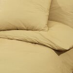 vidaXL Ensemble de housse de couette Taupe 135x200 cm Coton