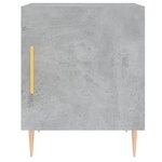 vidaXL Table de chevet gris béton 40x40x50 cm bois d’ingénierie