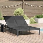 vidaXL Transat 2-personne Noir 115 x 206 x 75cm polyrotin