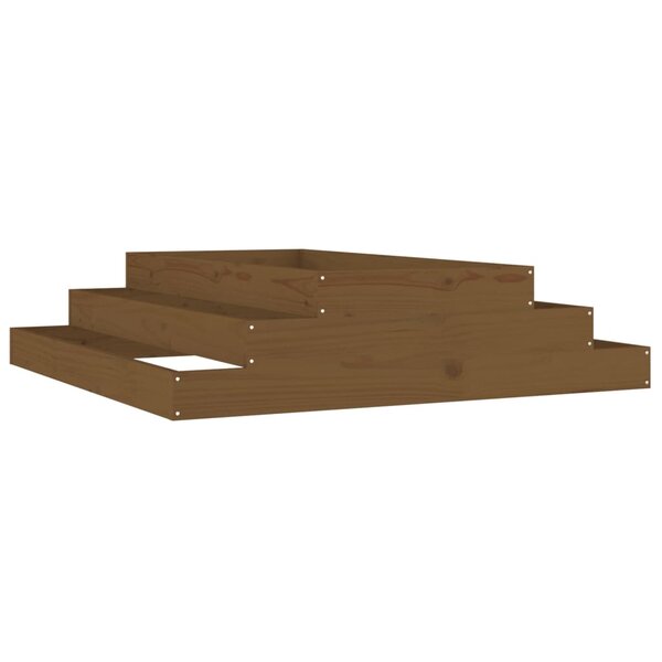 vidaXL Jardinière Marron miel 110x110x27 cm Bois massif de pin