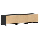 vidaXL Meuble TV Noir 140x40x35 5 cm Bois d'ingénierie