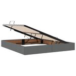 vidaXL Lit de rangement LED avec matelas Gris foncé 180 x 200 cm Tissu