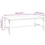 vidaXL Table basse Chêne marron 80x50x35 cm Bois d'ingénierie