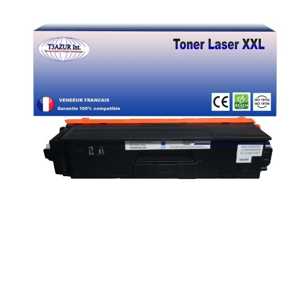Toner compatible avec Brother TN325 TN326  pour Brother DCP-9055CDN, DCP-9270CDN, DCP-L8400CDN, L8450CDW Cyan - 3 500 pages - T3AZUR