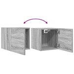 vidaXL Meubles TV muraux 4 Pièces Sonoma gris 30 5x30x30 cm