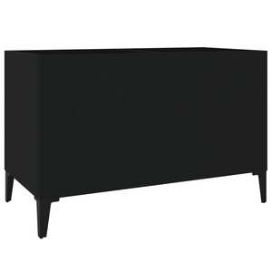 vidaXL Armoire à disques noir 74 5x38x48 cm bois d'ingénierie