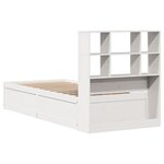 vidaXL Cadre de lit sans matelas blanc 90x190 cm bois de pin massif