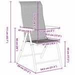 vidaXL Ensemble de salle à manger pour jardin 7 Pièces Noir café