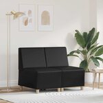 vidaXL Unité de Sofa Modulaire Sans Accoudoirs 2 Pièces Noir