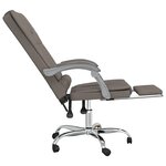 vidaXL Fauteuil de massage inclinable de bureau Taupe Tissu