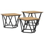 vidaXL Table basse 3 Pièces Chêne artisanal Bois d'ingénierie et acier