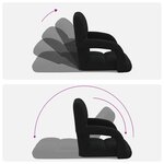 vidaXL Chaise de sol réglable avec accoudoir
