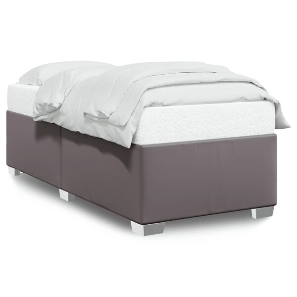 vidaXL Cadre de lit Gris 100x200 cm Similicuir
