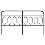 vidaXL Tête de lit métal noir 193 cm