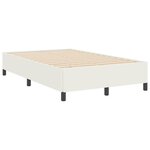 vidaXL Cadre de lit Crème 120 x 200 cm Tissu en velours côtelé