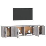 vidaXL Ensemble de meubles TV 3 Pièces Sonoma gris Bois d'ingénierie