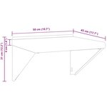 vidaXL Supports d'étagères 4 Pièces 23 5x2 5x15 5cm noir acier inoxydable