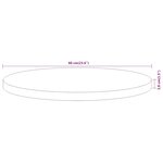 vidaXL Dessus de table Ø60x3 8 cm rond bois massif d'acacia
