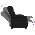 vidaXL Fauteuil inclinable électrique Noir Similicuir