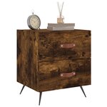 vidaXL Table de chevet chêne fumé 40x35x47 5 cm bois d’ingénierie