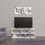 Homemania Meuble TV Su 120x29 6x45 cm Blanc