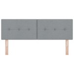 vidaXL Tête de lit LED gris clair avec boutons de 80 cm en tissu