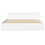 vidaXL Cadre de lit avec tête de lit sans matelas blanc 200x200 cm