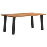vidaXL Table à manger marron clair bois de chêne massif rectangulaire
