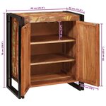 vidaXL Cabinet de chevet Multicolore bois de récupération massif