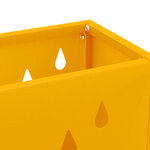 vidaXL Porte-parapluie jaune moutarde 28 x 12 x 41 cm Acier