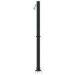 vidaXL Douche solaire extérieure Noir 217 cm PVC  aluminium