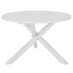 vidaXL Mobilier de salle à manger 5 Pièces MDF Blanc