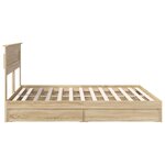 vidaXL Lit de Rangement Chêne Sonoma 180 x 200 cm Bois d'ingénierie