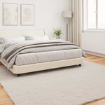 vidaXL Tapis en Fourrure Synthétique de Lapin Olite Beige 240 x 240 cm