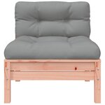 vidaXL Canapé de jardin et coussins repose-pied bois massif douglas