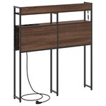 vidaXL Tête de lit de rangement Chêne marron 75 cm Bois d'ingénierie