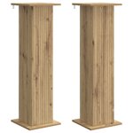 vidaXL Support de Plante 2 pièces Chêne artisanal 30 5 x 30 x 100 5 cm