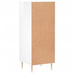 vidaXL Buffet Blanc brillant 34 5x34x90 cm Bois d'ingénierie